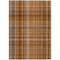 Edge Collections - 10' x 14' - Brown - Plaid Washable Non-Skid Area Rug for Indoor and Outdoor Use - 1 Piece